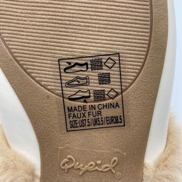 Qupid Fur Pointed Mule Flats - Picture 7 of 7